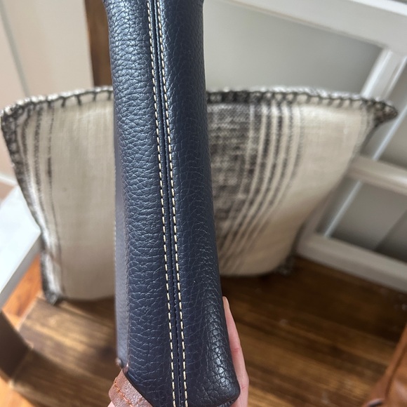 Dooney & Bourke Navy and Brown Ginger Large Crossbody Bag - Picture 6 of 7